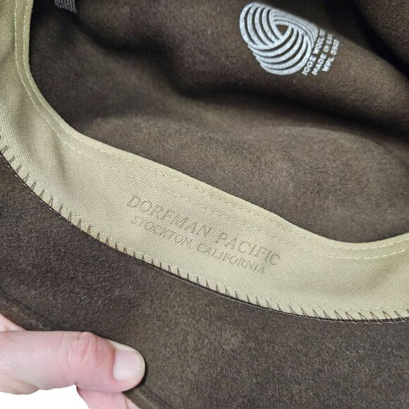 Vintage Dorfman Pacific Brown Wool Felt Fedora cowboy Cowgirl Hat - Picture 5 of 10